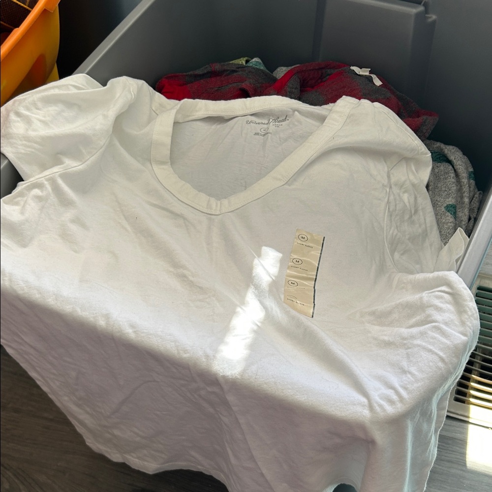 White V-Neck T-Shirt